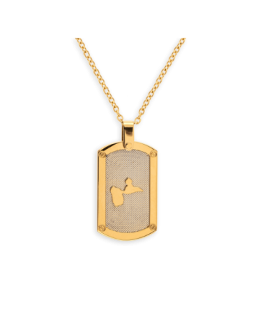 Collier Acier Bicolore...