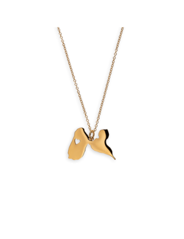 Collier Acier Carte Guadeloupe