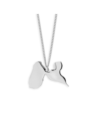 Collier Acier Carte Guadeloupe