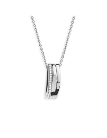 Collier Argent Rhodié Coeur...