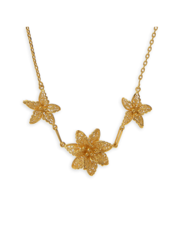 Collier Plaqué Or Fleurs