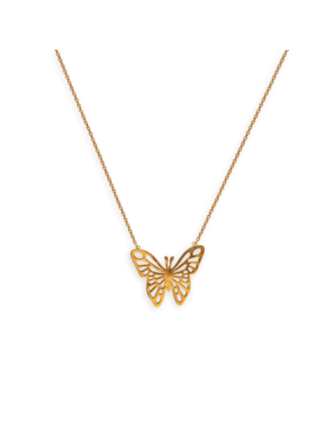 Collier Plaqué Or Papillon