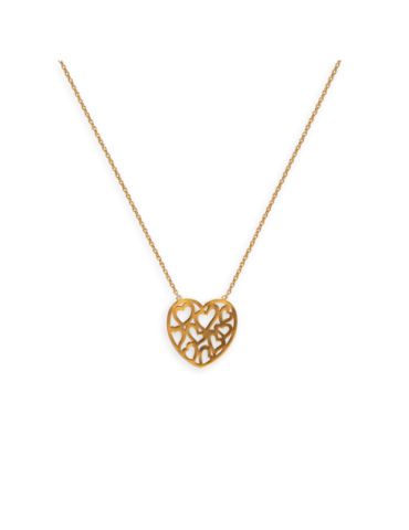 Collier Plaqué Or Cœur Ajouré