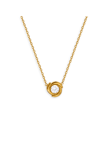 Collier Plaqué Or Zirconium