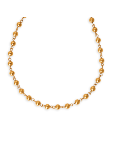 Collier Plaqué Or Grain D'or