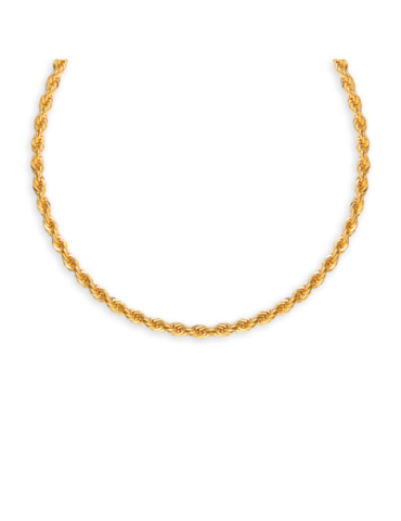Collier Plaqué Or Maille Corde