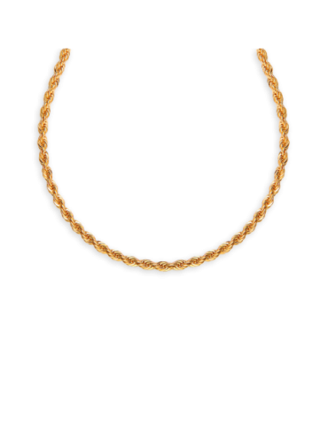 Collier Plaqué Or Maille Corde
