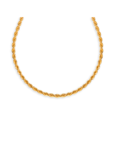 Collier Plaqué Or Maille Corde