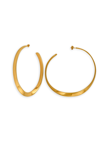 Créoles Plaqué Or Torsadées