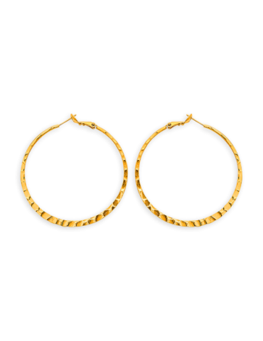 Créoles Plaqué Or Martelées