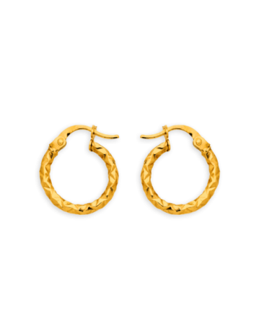Créoles Or 9 carats Diamantées