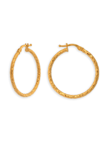 Créoles Or 9 carats Diamantées