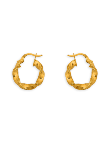 Créoles Or 9 carats Diamantées