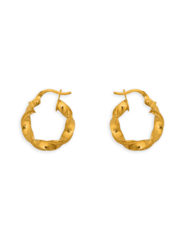 Créoles Or 9 carats Torsadées
