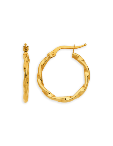 Créoles Or 9 carats Torsadées