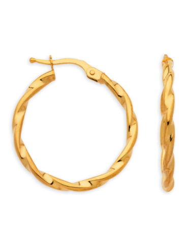 Créoles Or 9 carats Torsadées