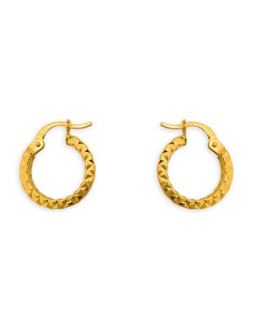 Créoles Or 9 carats Diamantées