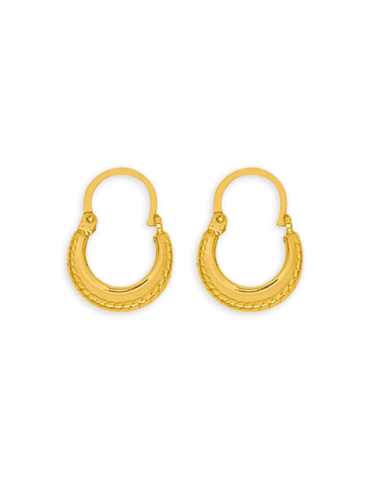 Créoles Or 18 carats Fantaisie