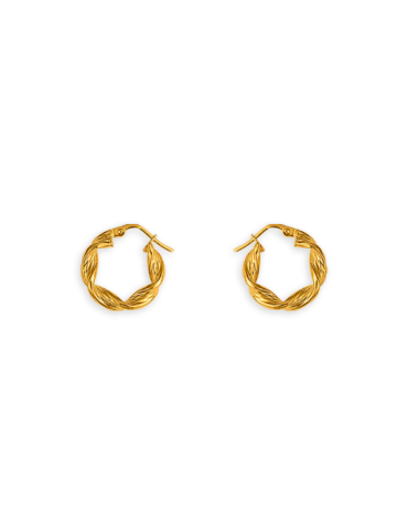 Créoles Or 9 carats Torsadées