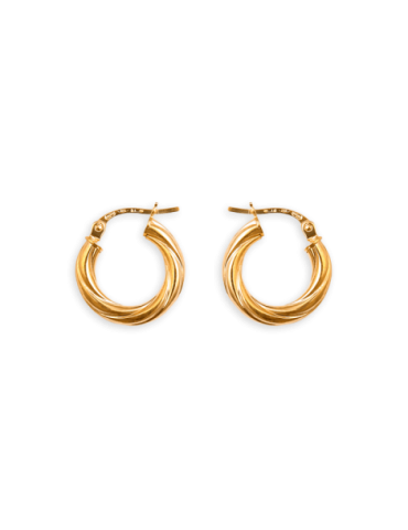 Créoles Or 9 carats Torsadées