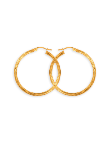 Créoles Or 9 carats Torsadées