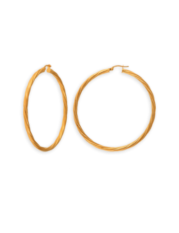 Créoles Or 9 carats Torsadées