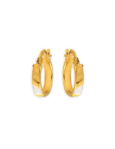 Créoles Or 9 carats Tricolore