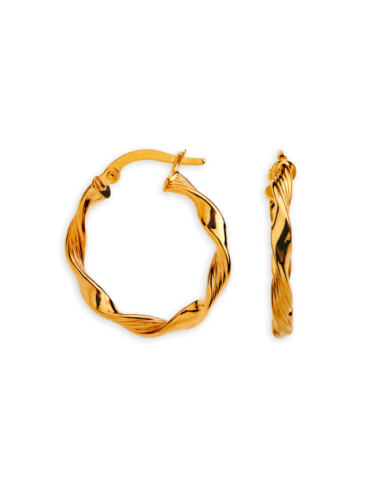 Créoles Or 9 carats Torsadées