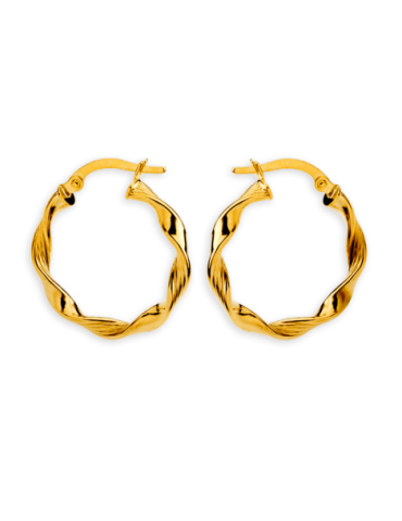 Créoles Or 9 carats Torsadées