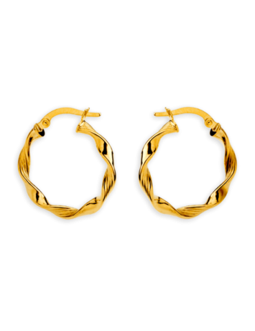 Créoles Or 9 carats Torsadées