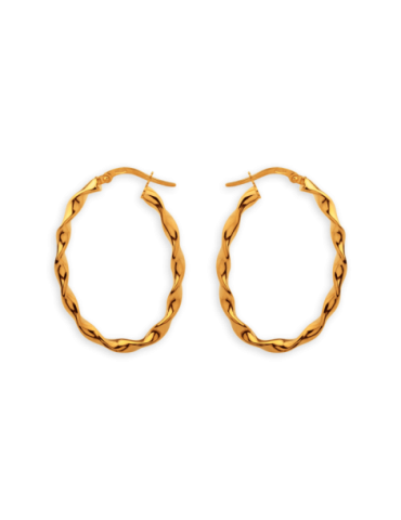 Créoles Or 9 carats Ovales...