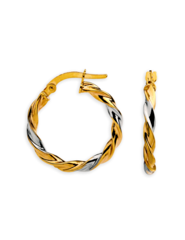 Créoles Or 9 carats Torsadées