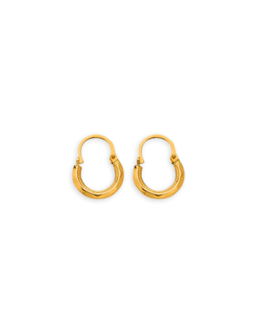Créoles Or 9 carats Ciselées