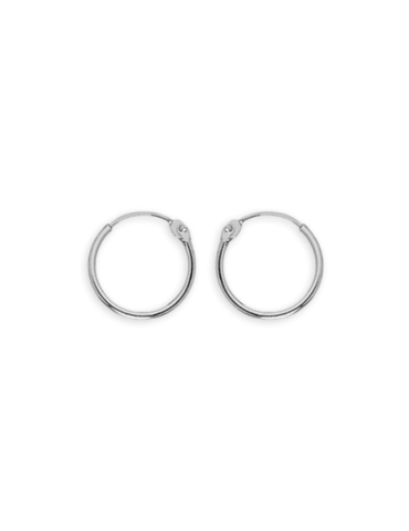 Créoles Or 9 carats Blanc