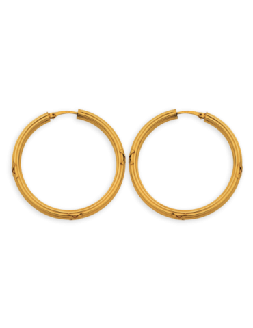 Créoles Or 18 carats Fantaisie