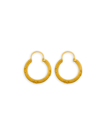 Créoles Or 18 carats Fantaisie
