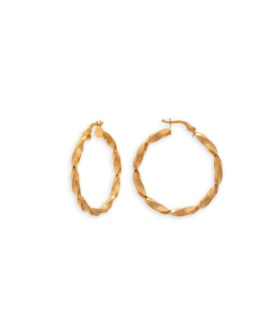 Créoles Or 9 carats Torsadées