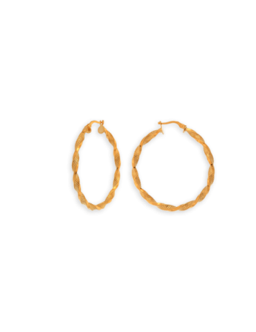 Créoles Or 9 carats Torsadées