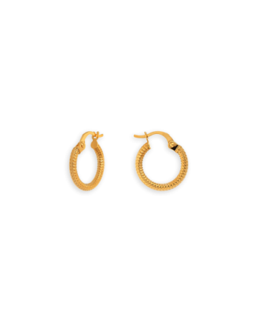 Créoles Or 9 carats Martelées