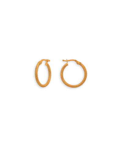 Créoles Or 9 carats Martelées