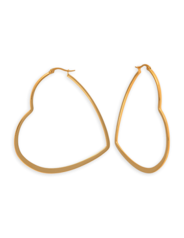 Créoles Acier Cœur