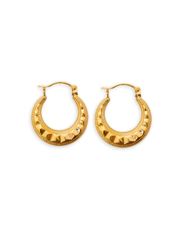 Créoles Or 9 carats Fantaisie