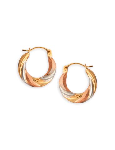 Créoles Or 9 carats Fantaisie