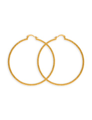 Créoles Plaqué Or Ciselées