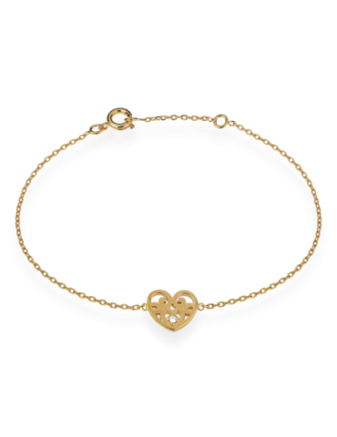 Bracelet Plaqué Or Cœur...