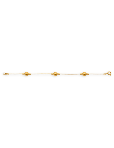 Bracelet Plaqué Or Grain D'or