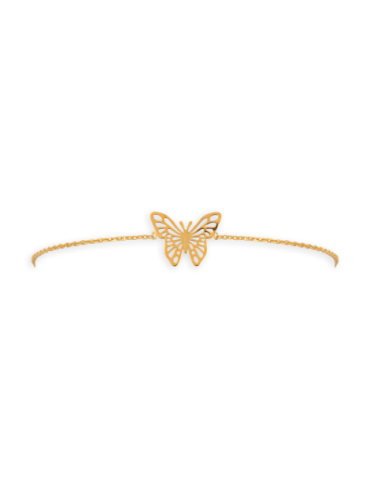 Bracelet Plaqué Or Papillon