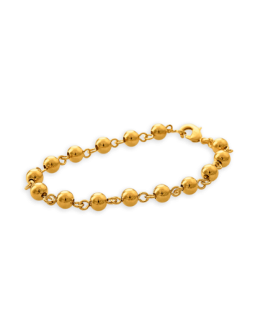 Bracelet Plaqué Or Grain D'or