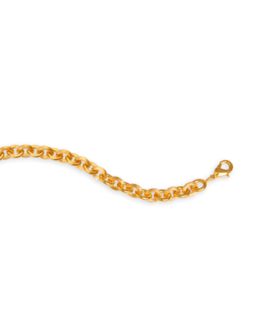 Bracelet Plaqué Or Lisse Strié
