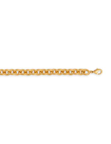 Bracelet Plaqué Or Lisse Strié